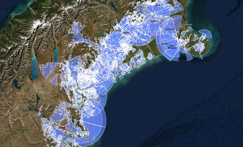 a Map of UBB's Wireless Broadband Canterbury Coverage